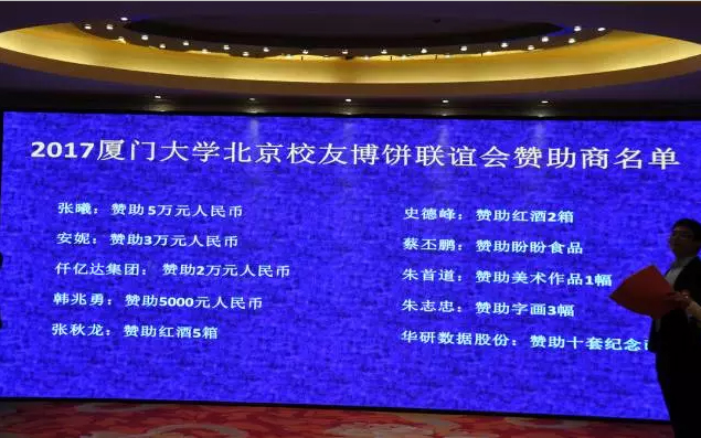 “博餅”是閩南地區(qū)有的傳統(tǒng)形式歡慶，此次活動(dòng)以這種形式向母校致以美優(yōu)的祝福，也寄托著各地廈人永久母校情和青春回憶的活動(dòng)。